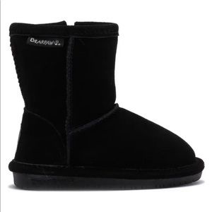 BearPaw Toddler Emma Side Zipped Suede Wool Blend Lining Winter Boots Sheepskin